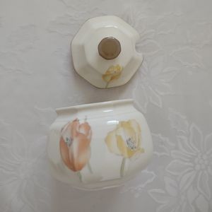 Mikasa Japan bowl with lid Floral Dutch Garden